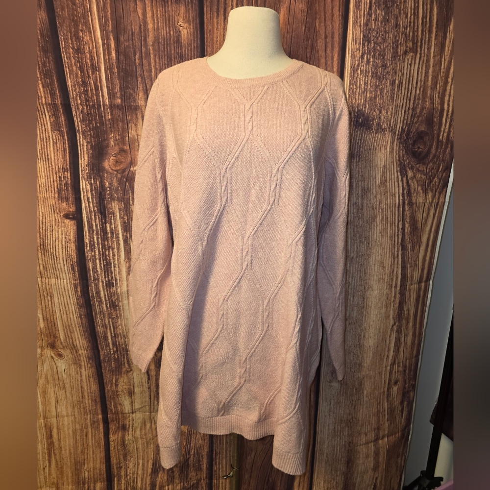 JJill Sweater Size L Pink Heather